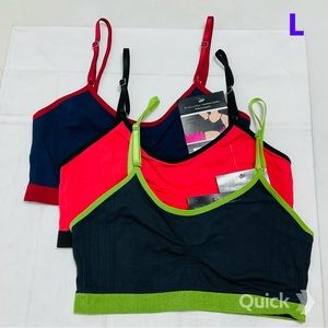 L - NWT 3 pcs Wireless Sports Bralettes